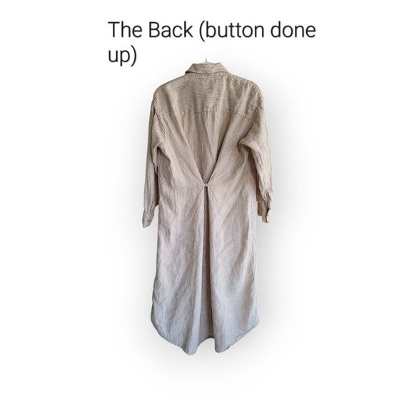 Golden Sun Stripe Linen Maxi Dress by Faherty XS - Picture 3 of 12